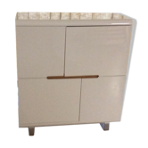 Meuble haut en bois laqué blanc