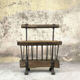 Vintage Brutalist Magazine Rack