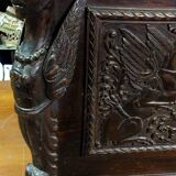Small finely carved wooden chest, Renaissance style, 19th century, Tuscany