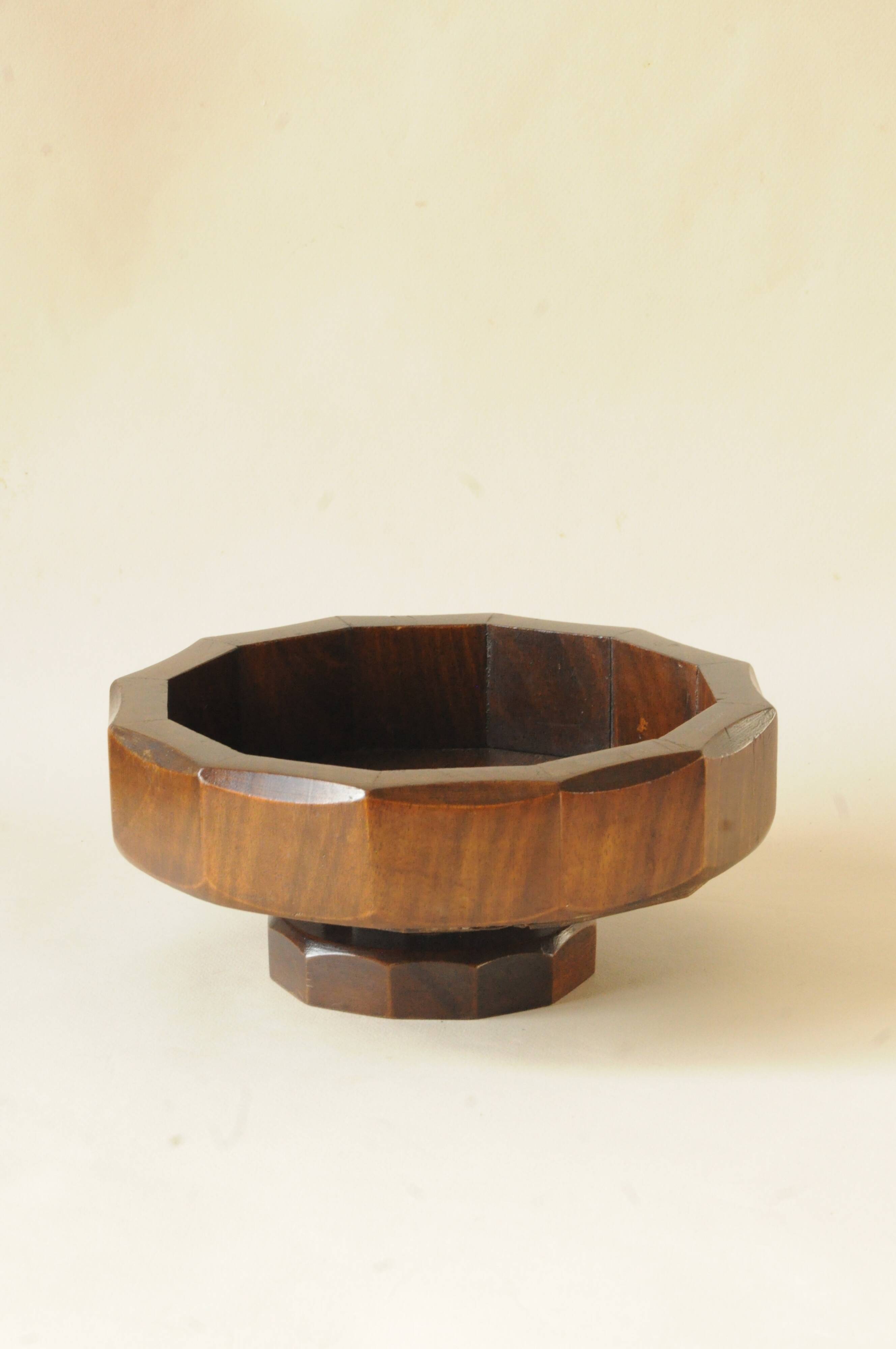 Vintage Wooden Coupe - Geometric Design Octagonal Cut-Outs Centre Table