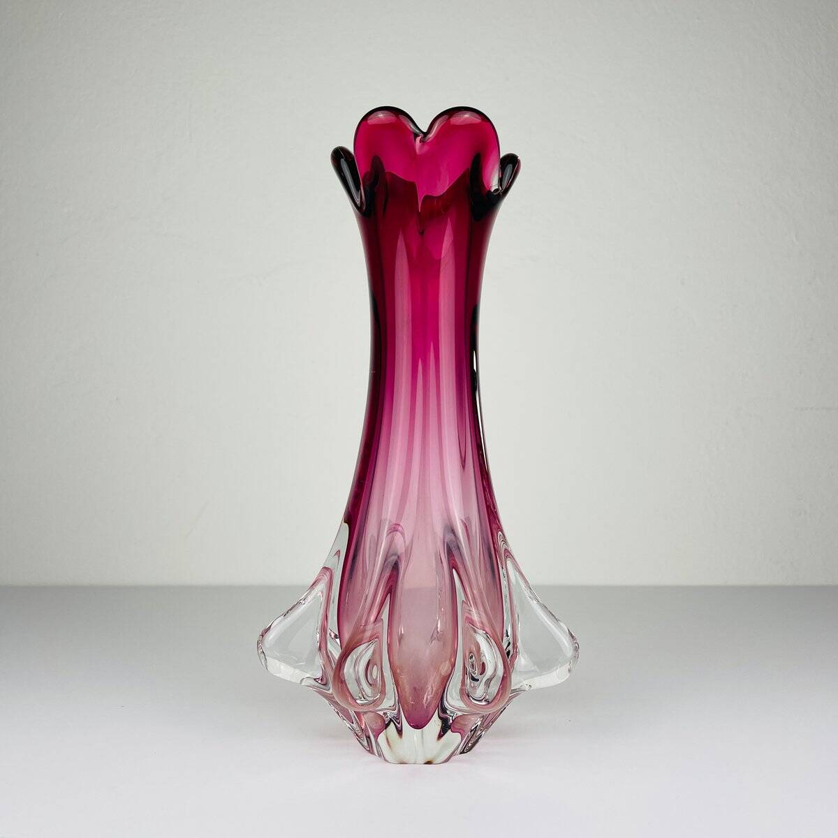 Chambord vase in vintage Murano glass by Fratelli Toso, Italy, 1960s.