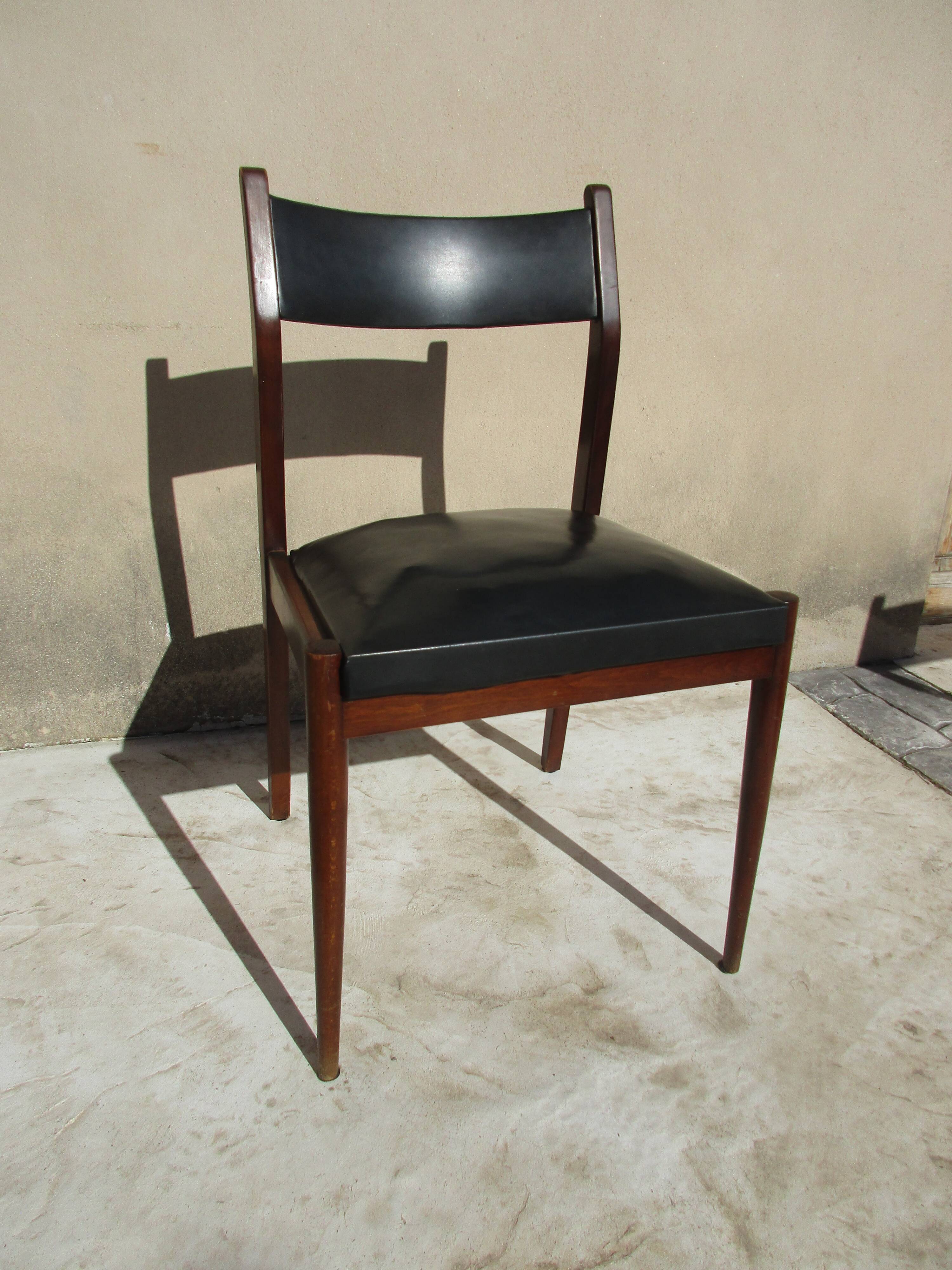 Lot of 6 chairs, 50s