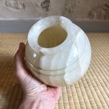 Alabaster ball vase