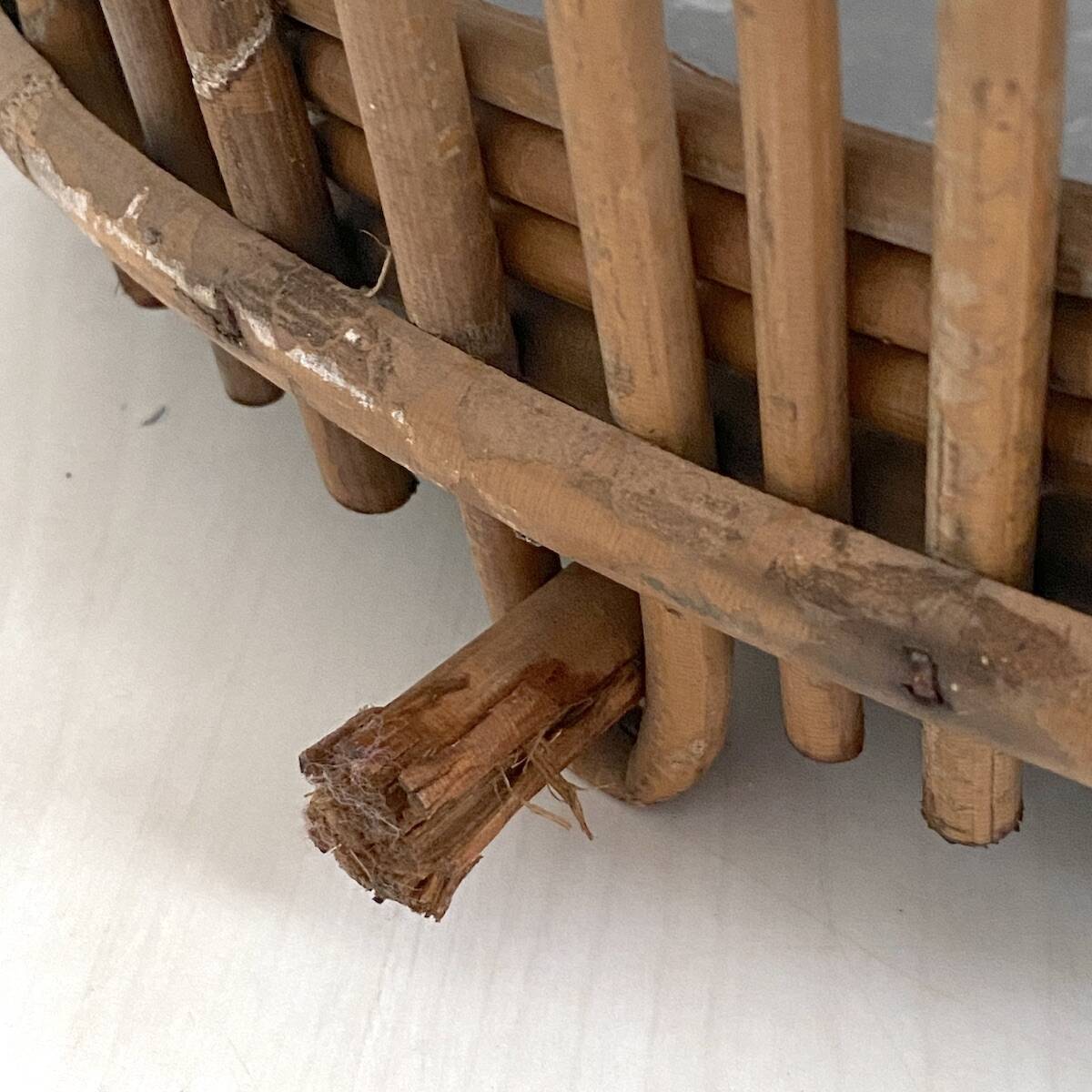 Vintage 60s rattan birdcage