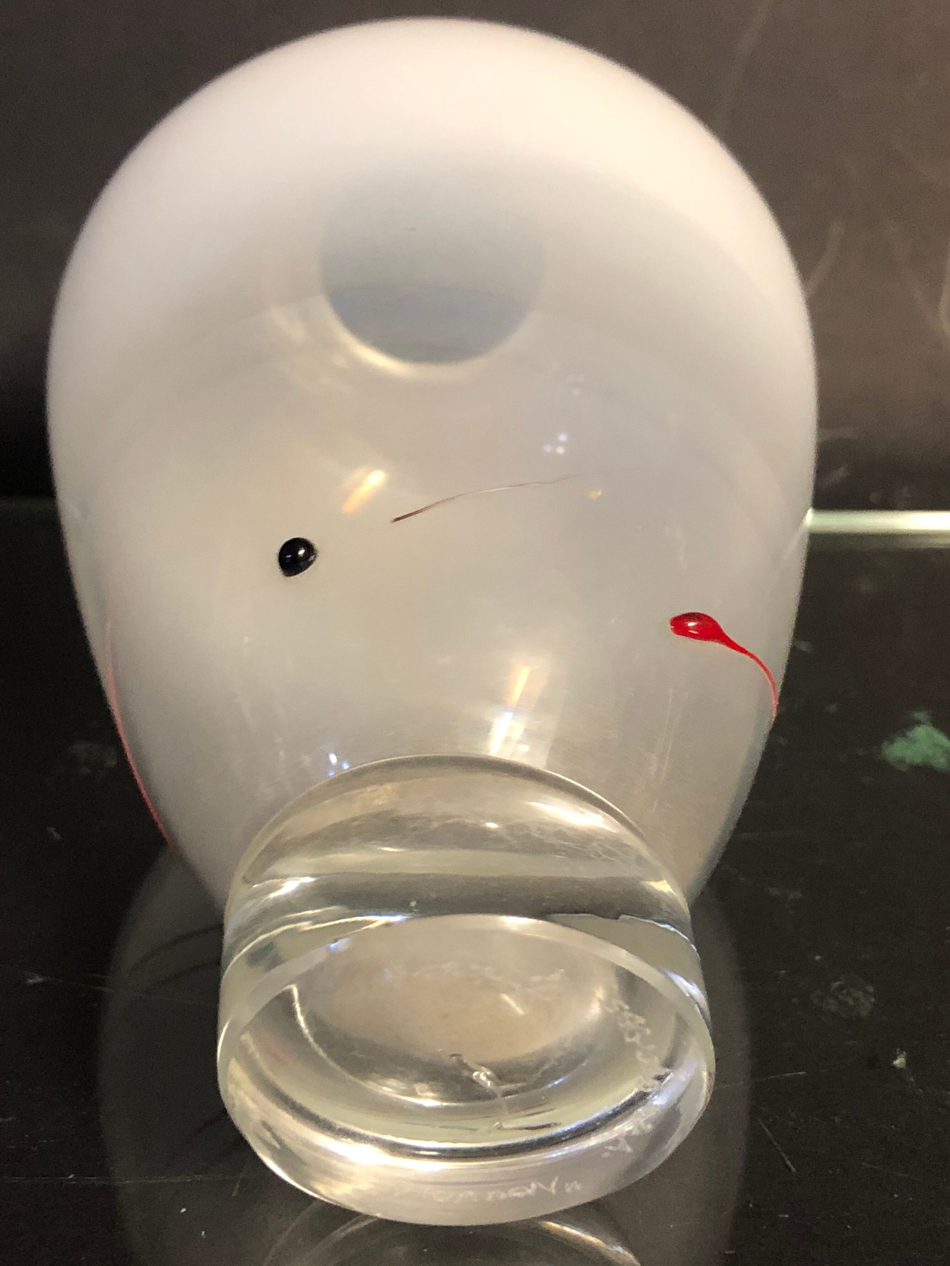 Archimede Seguso vase in Murano glass signed in vetri d'Arte blown glass