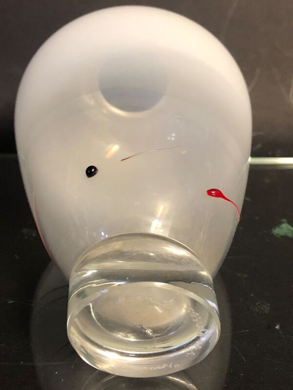 Vase Archimede Seguso à Murano vase signé en verre soufflé Vetri d'Arte