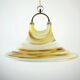 Grande lampe suspendue cosack en acrylique et laiton des années 1970 style spatial