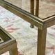 Set of 3 brass nesting tables by Guy Lefevre for Maison Jansen