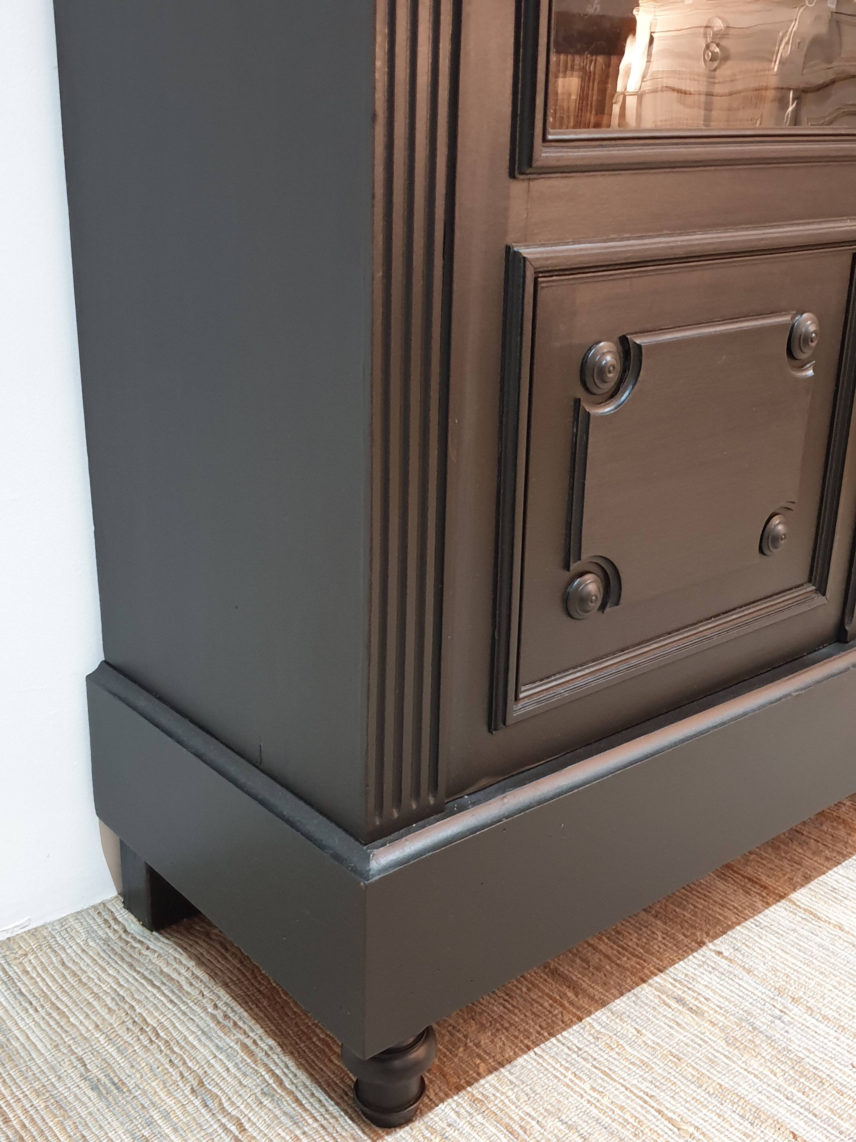 Showcase library cabinet of curiosities black Napoleon III