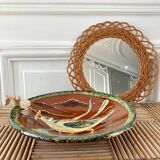 Decorative cut dish in terracotta