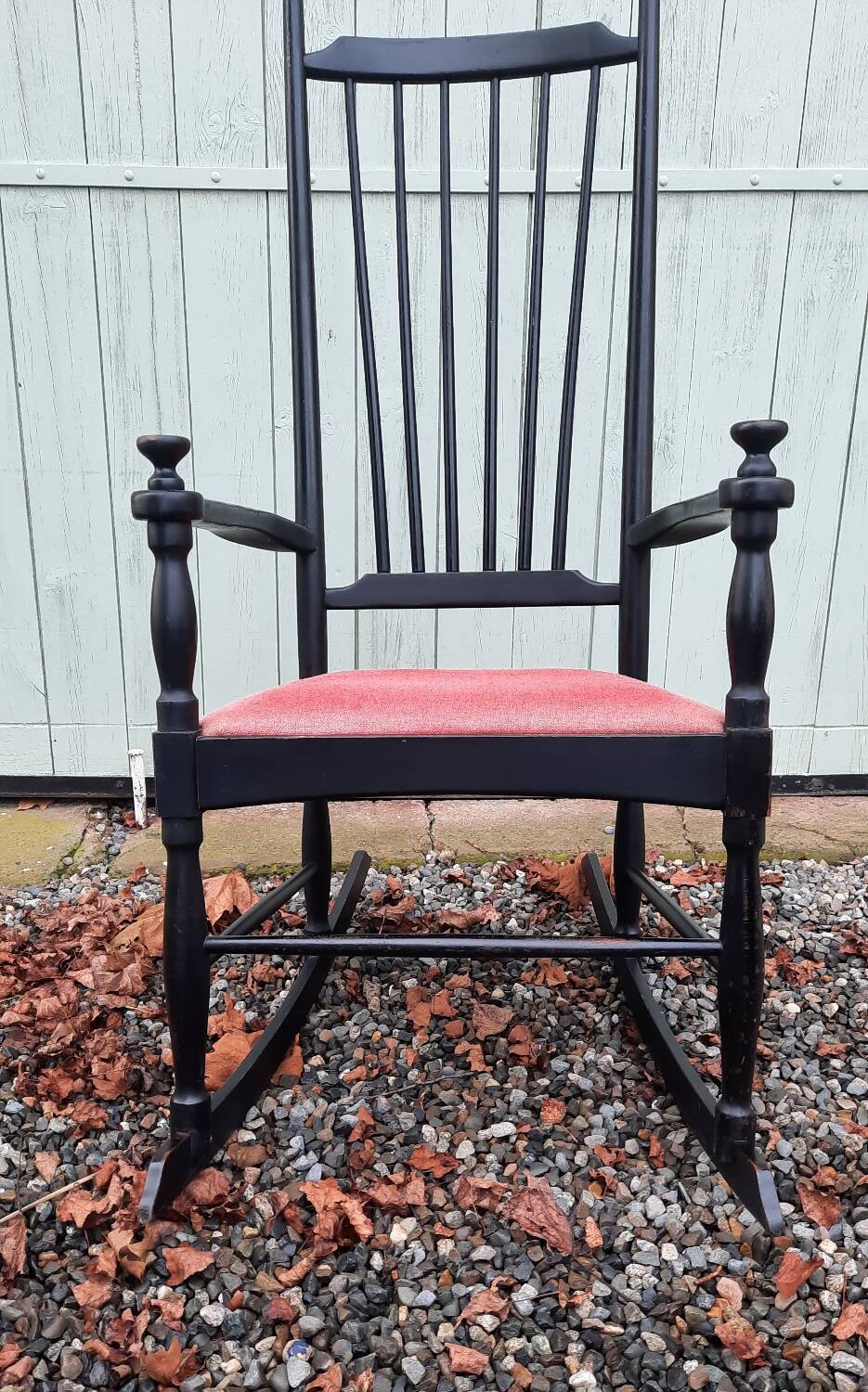 Wooden rocking chair / Fabric year 1967