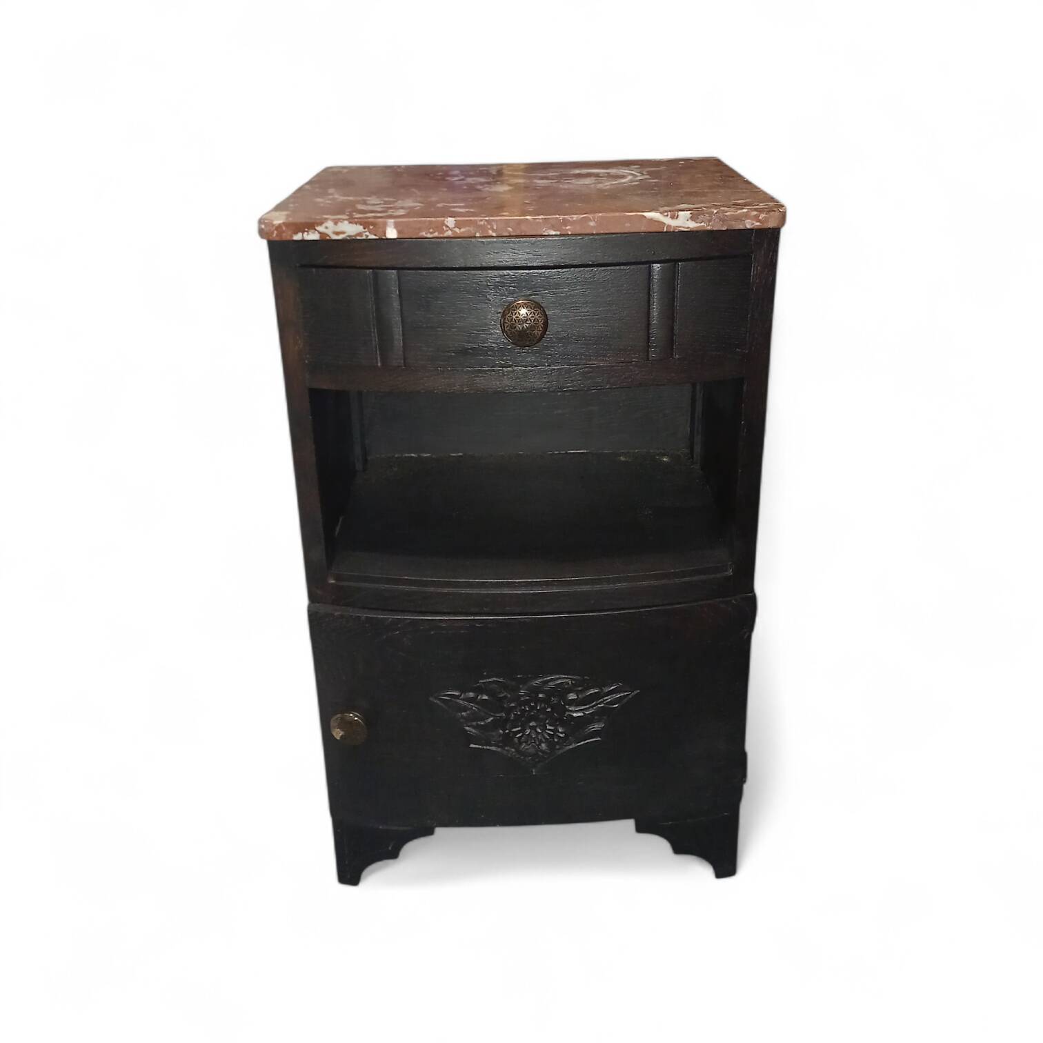 Art Deco bedside table with marble