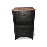 Art Deco bedside table with marble