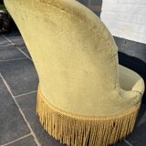 Pink velvet toad chair