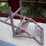 Children's chair in purple patina wood
