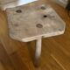 Antique Brutalist Farm Stool