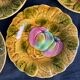Together, four antique Sarreguemines barbotine plates.