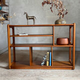 Vintage Scandinavian library in solid teak
