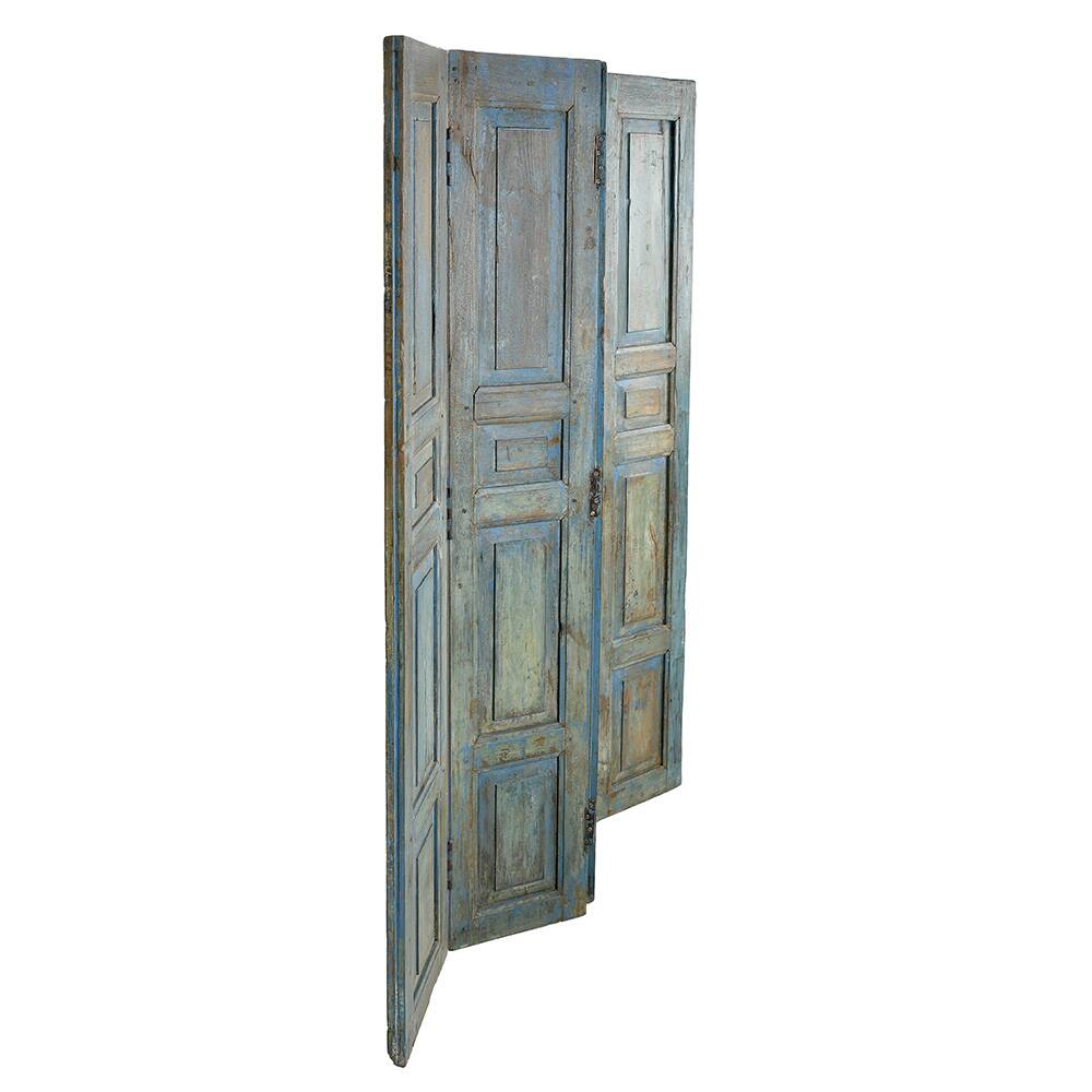 Old weathered teak screen