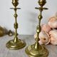 Antique brass candlesticks