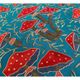Silk Embroidered Mushroom Pattern Cushion Cover. Blue Throw Pillow Case. Traditional Accent Pillow