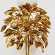 Gilded  italian Hollywood Regency bay leaf table lamp by Sergio Terzani