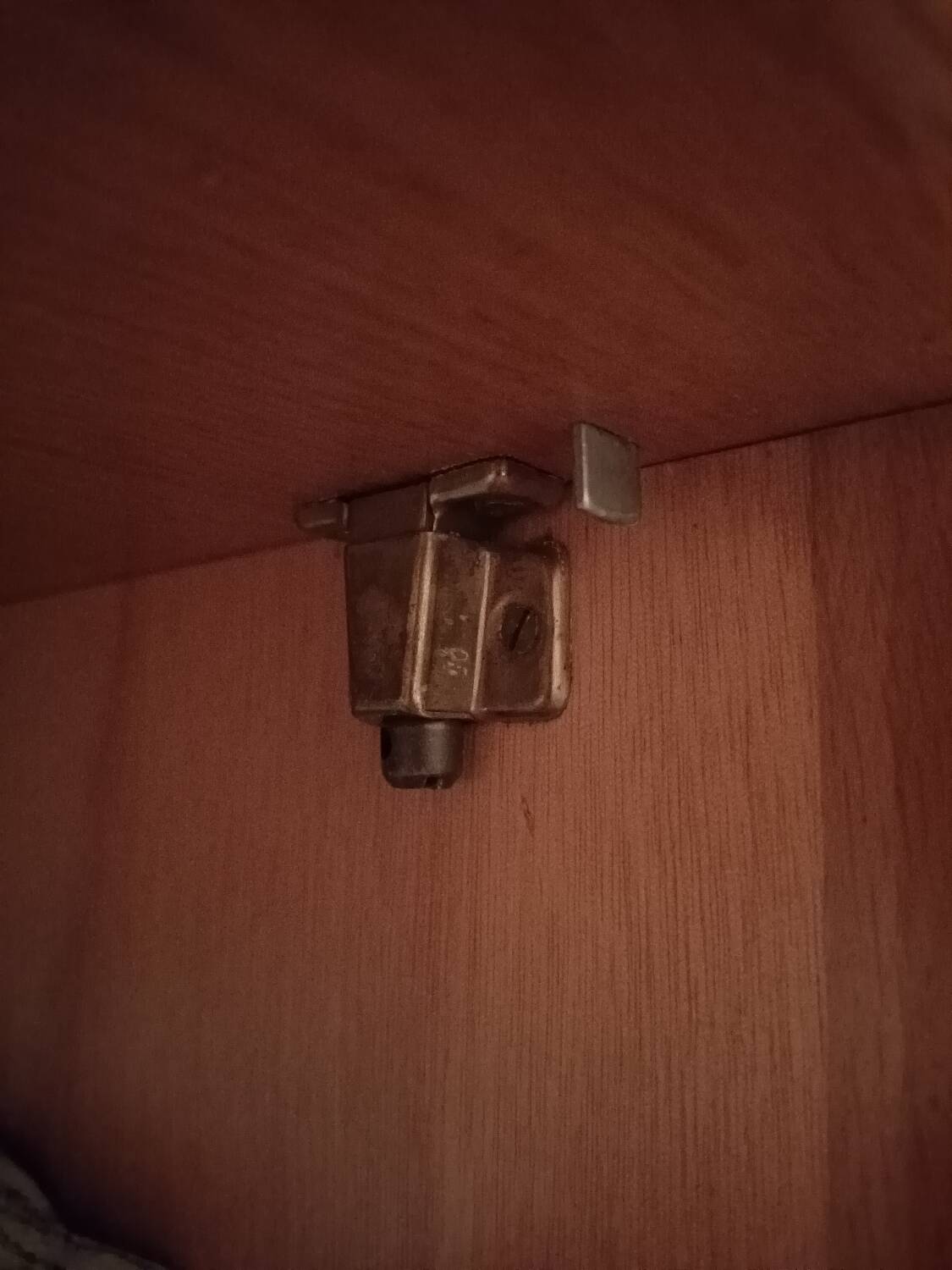 Wooden and rattan wardrobe