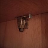 Wooden and rattan wardrobe