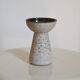 Minimalist gray ceramic vase in design shape