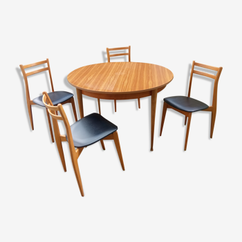 Ensemble table et chaises vintage 50's