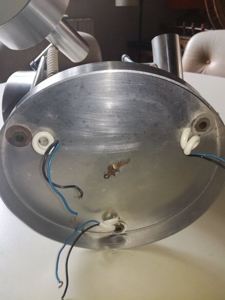 Ceiling luminaire, Wall lamp, stainless steel 1970