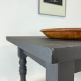 Matte black farmhouse table