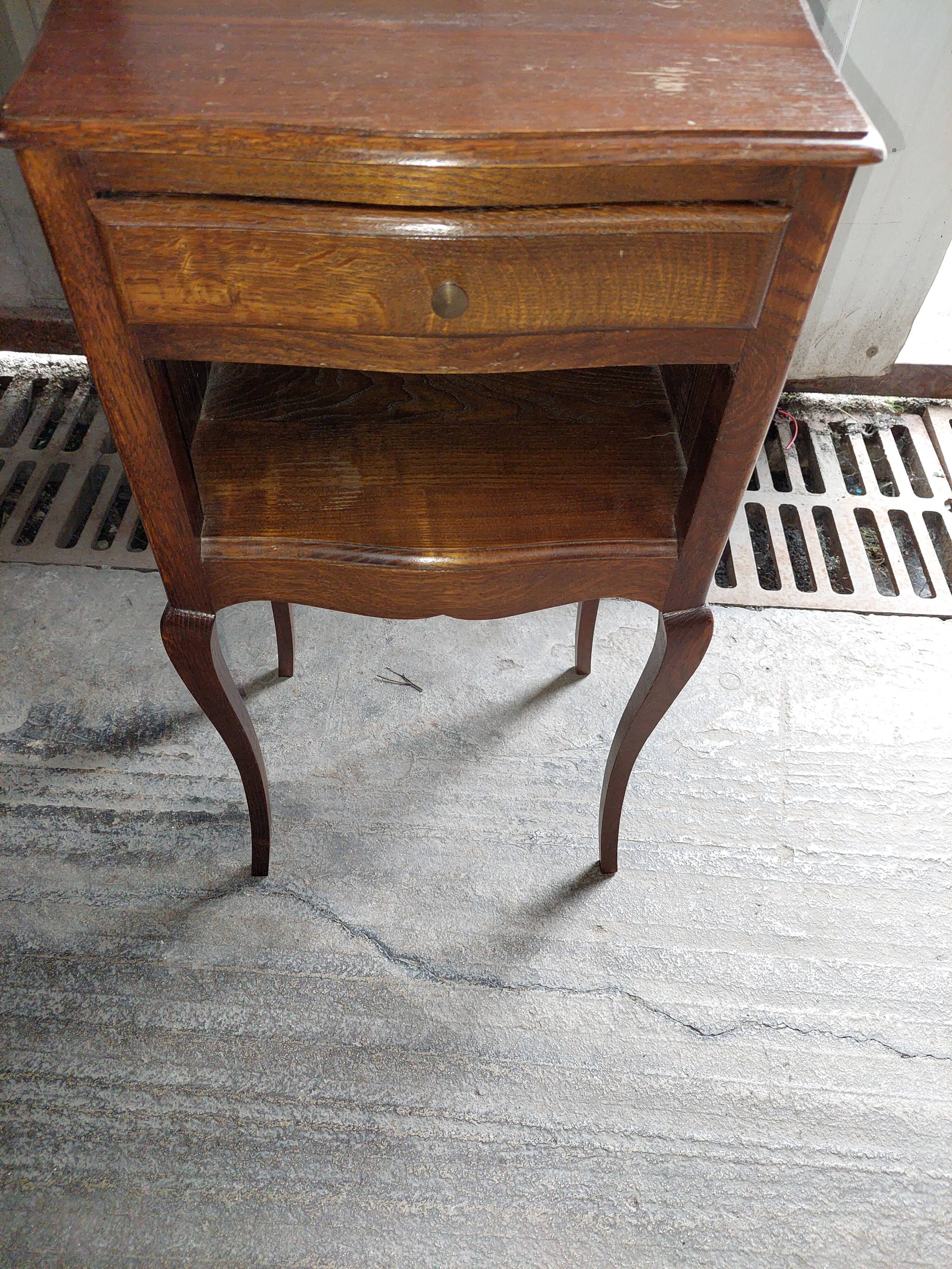 Vintage wooden bedside table