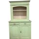 Vintage mint green wooden display/storage cabinet