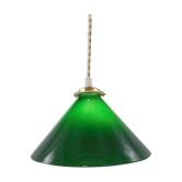 Suspension conique en opaline verte