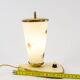 Lampe de table verre opalin et base laiton années 50