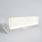 WMF box made of acrylic plexiglass and silver-plated lid, Sigrid Kupetz Design, jewelry box, napkin
