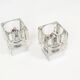 Pair of 1970s glass wall lamps by Peill & Putzler (4 pairs available)
