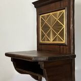 Wall shelf, straw marquetry