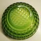 Plat en verre vert XXème siècle vintage