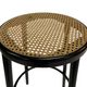 Set of four vintage bar stool - webbing and wood, 1980s Italian design
