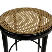 Set of four vintage bar stool - webbing and wood, 1980s Italian design