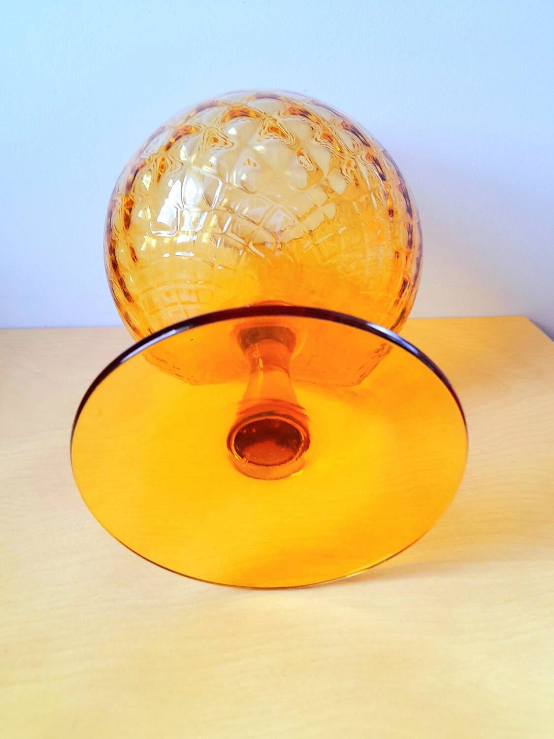 Amber glass vase Empoli 1970
