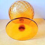 Amber glass vase Empoli 1970