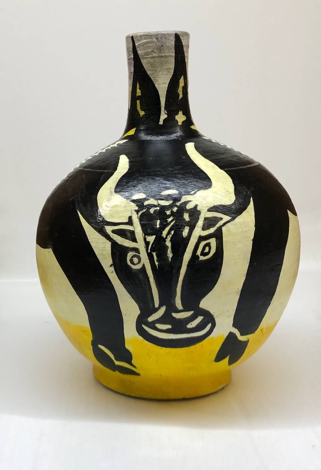 Picasso-inspired bull vase
