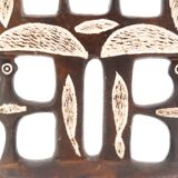 Moroccan candle holder decorated with stone birds, 1970s