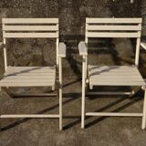 Pair of garden armchairs