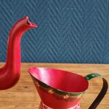 Ancienne cafetière et pot à lait en tôle émaillée