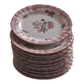 Assiettes à dessert Bernardeaud Limoges _Compagnie des  Indes