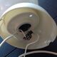Applique globe vintage en opaline blanche années 60, 70